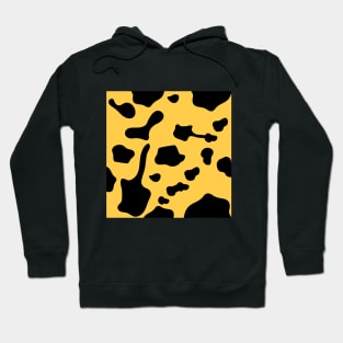 stain, smear, spot, smudge,mottled pattern,black,yellow Hoodie